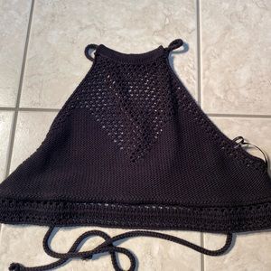 Corchet Black Crop top